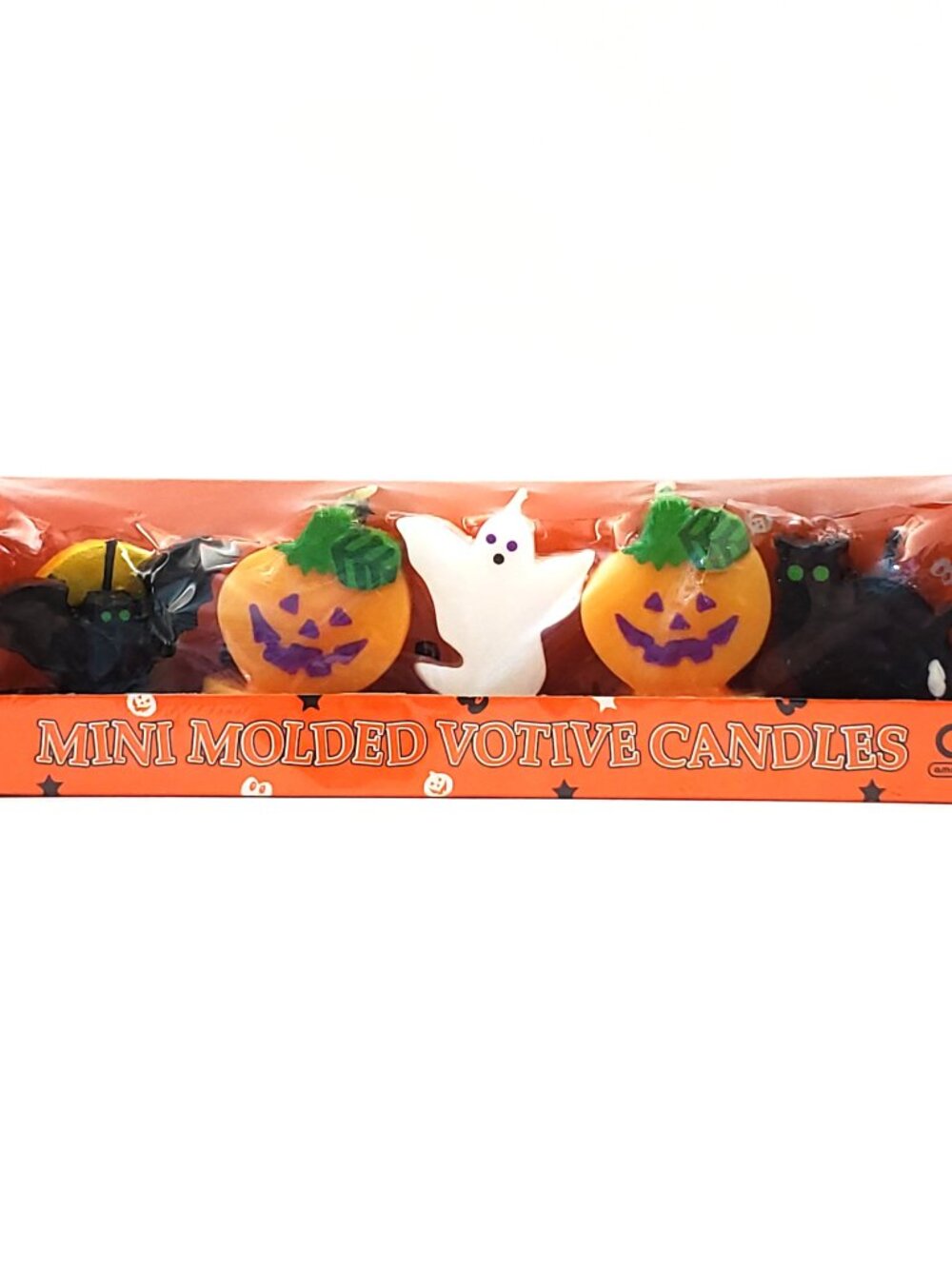 RARE Vintage “Amscan” Halloween Mini Molded Votive Candles – Set of 5 – NEW